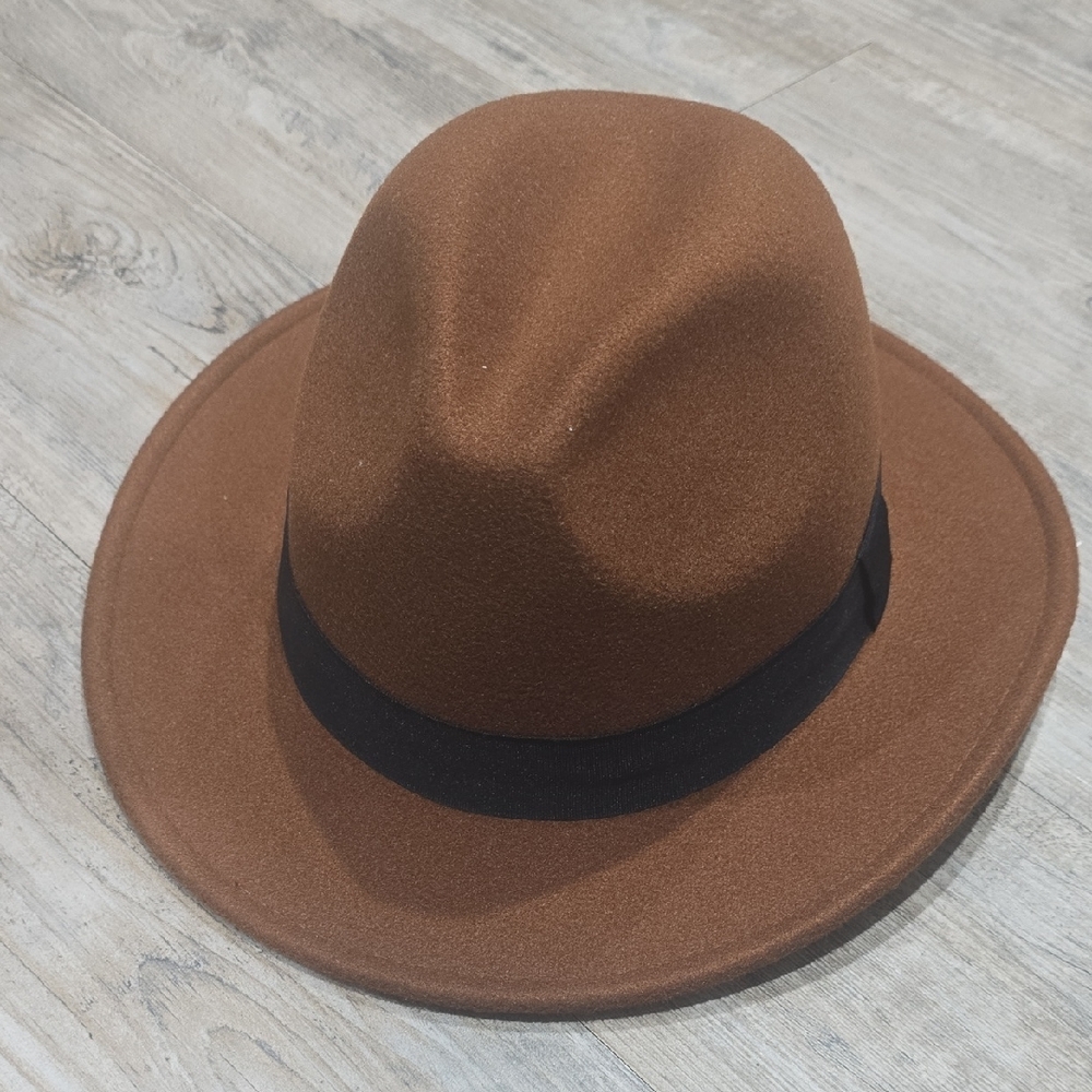 H&M Tan Fedora with Black Band
